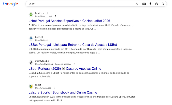 Pesquisa por LSBet