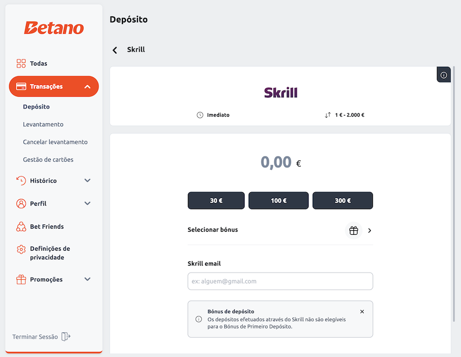 Skrill Betano