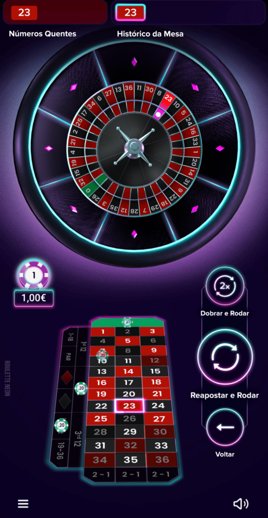 Neon Roulette da Casino Portugal