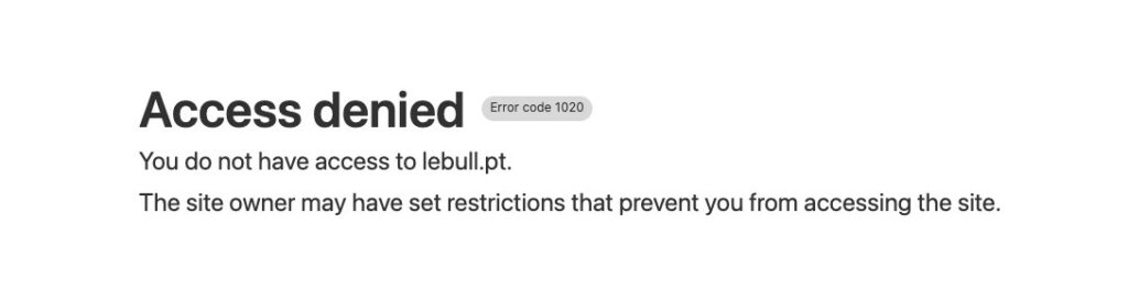 o acesso ao site LeBull ainda não é possível