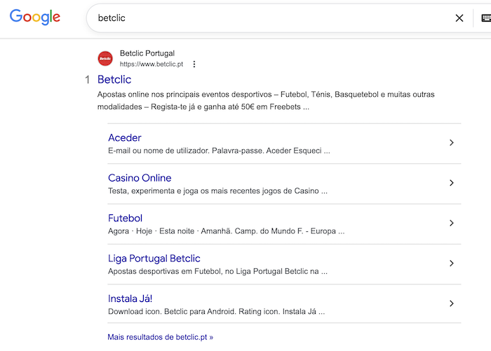Resultado de pesquisa Betclic