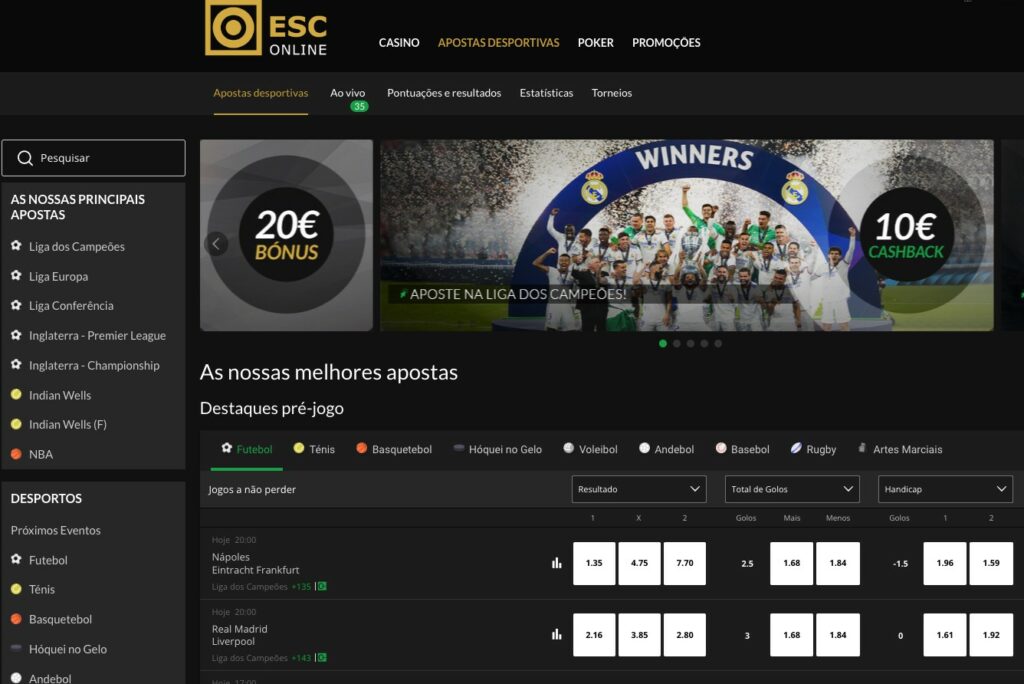 Página Inicial da ESC Online