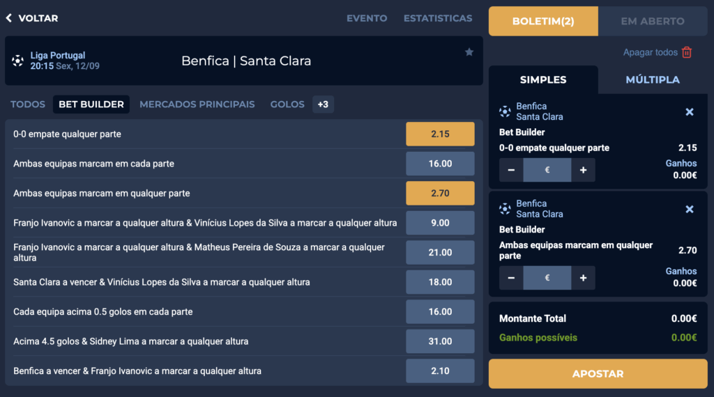 Bet Builder C Sports