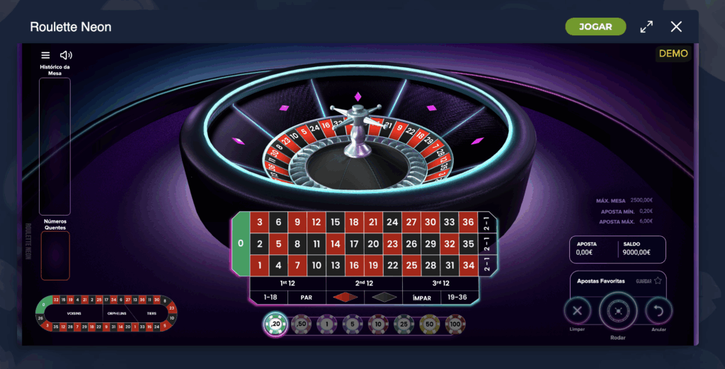 Roulette Neon Casino Portugal