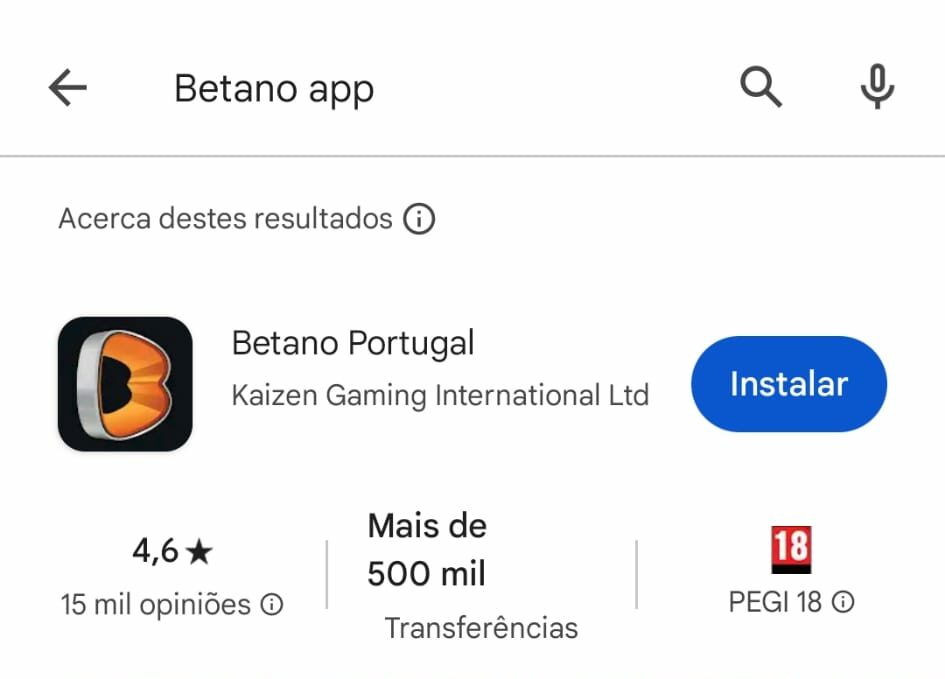 Betano Portugal app na google play store