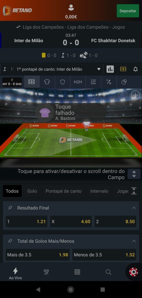 interface da betano melhor app de apostas em portugal