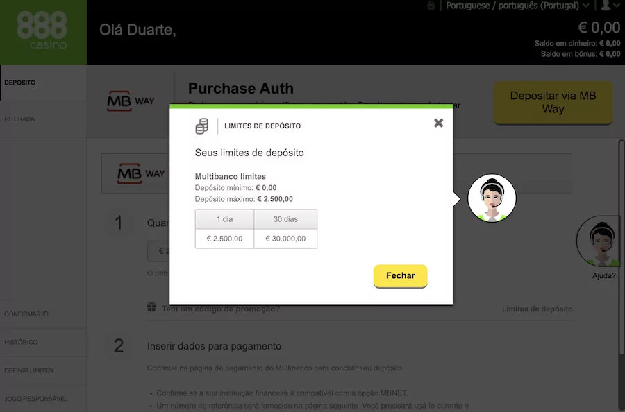 Limites Multibanco 888 Casino