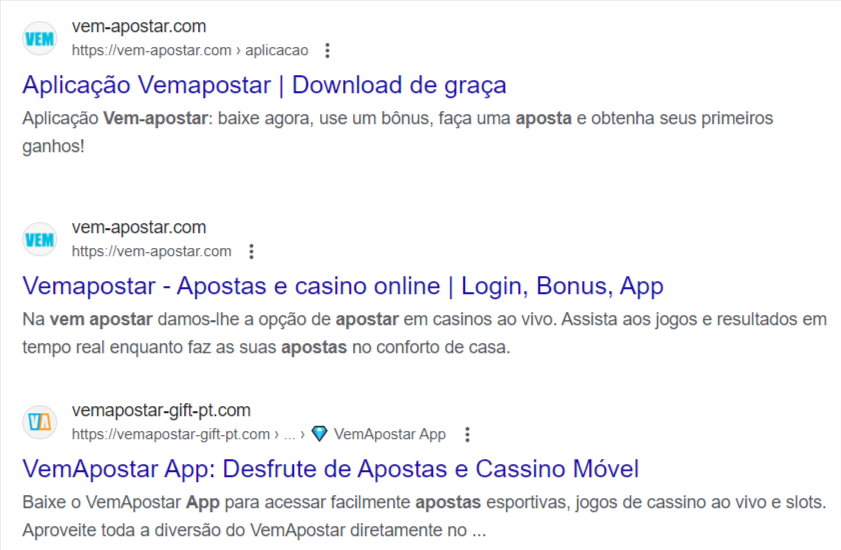 Sugestões de download de app de vemapostar que são ilegais.
