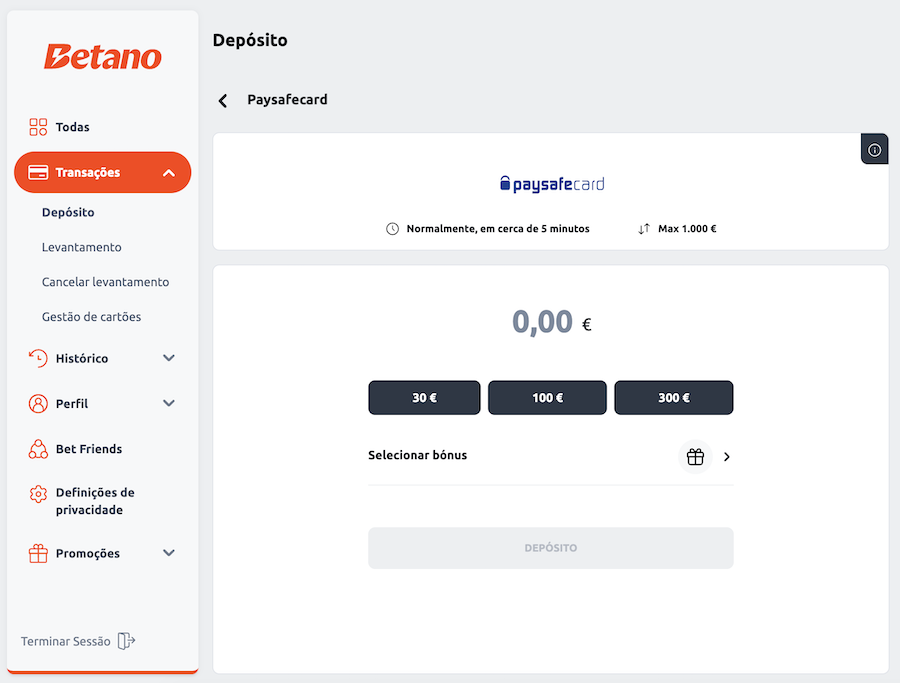 Paysafecard Betano