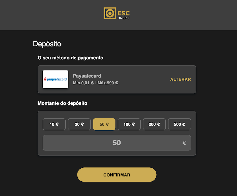 Paysafecard ESC Online