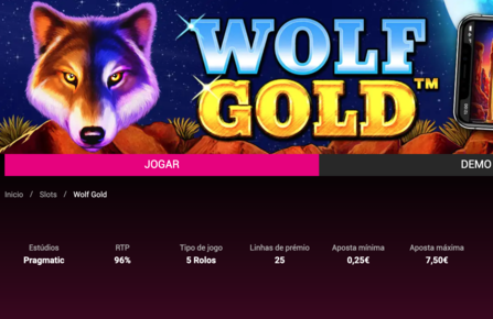 dados da slot wolf gold no site da Golden Park