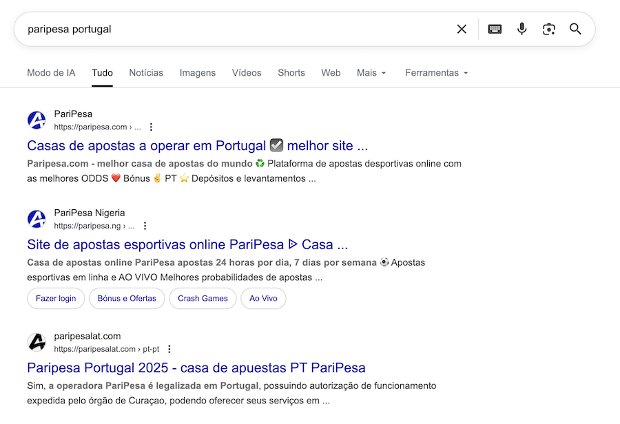 Resultados de Pesquisa Paripesa