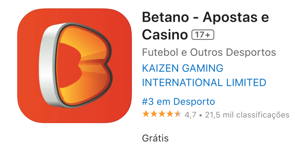 App da Betano na App Store