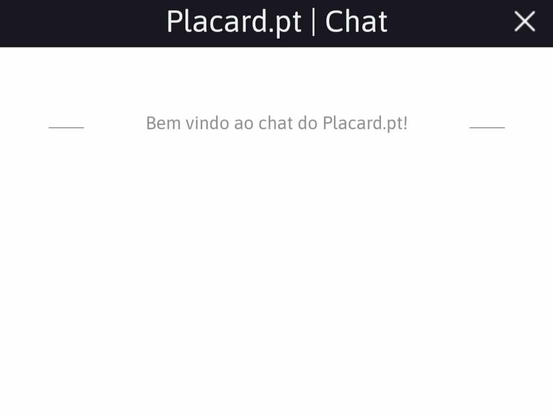 Live chat do Placard na app