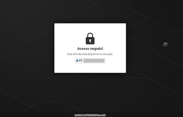 BetandYou acesso bloqueado