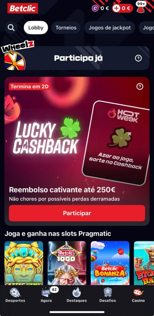 Lucky bonus do casino betclic 