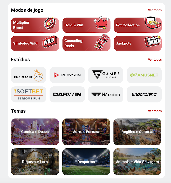 Filtros Betclic Casino