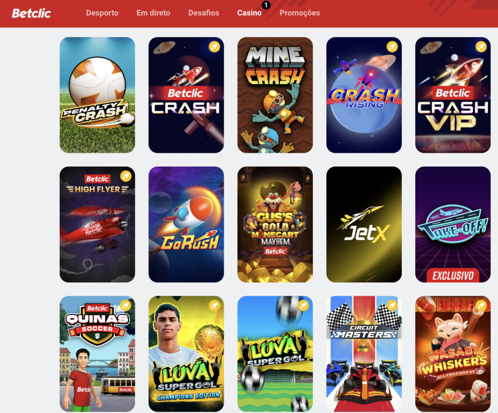 apostas crash no Casino Betclic
