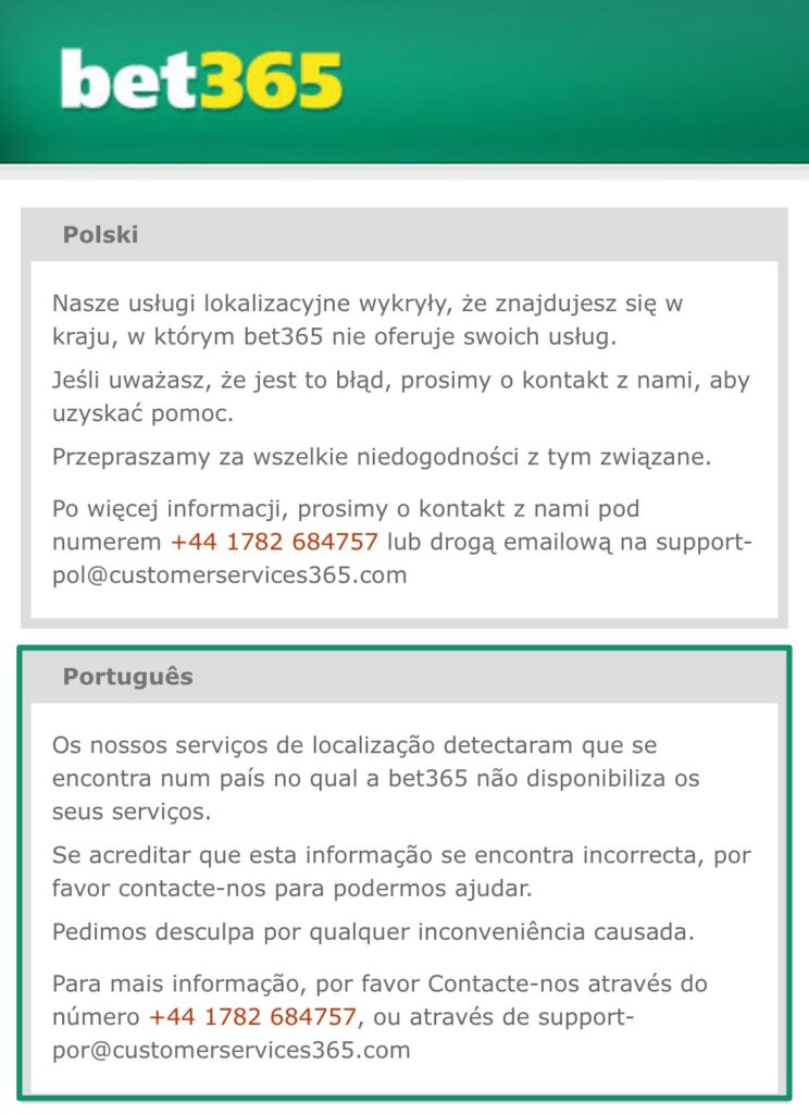 Bloqueio Bet365