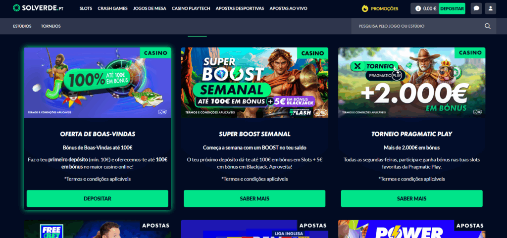 Oferta de boas-vindas da Solverde
