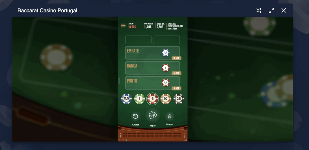 Baccarat no Casino Portugal