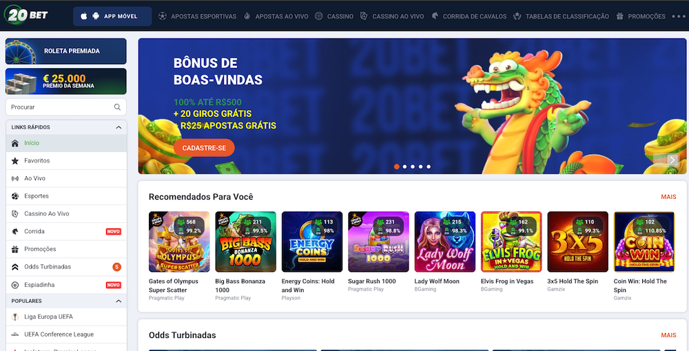 Site da 20Bet