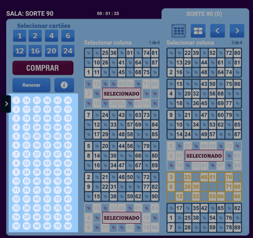 Bolas do Bingo Online