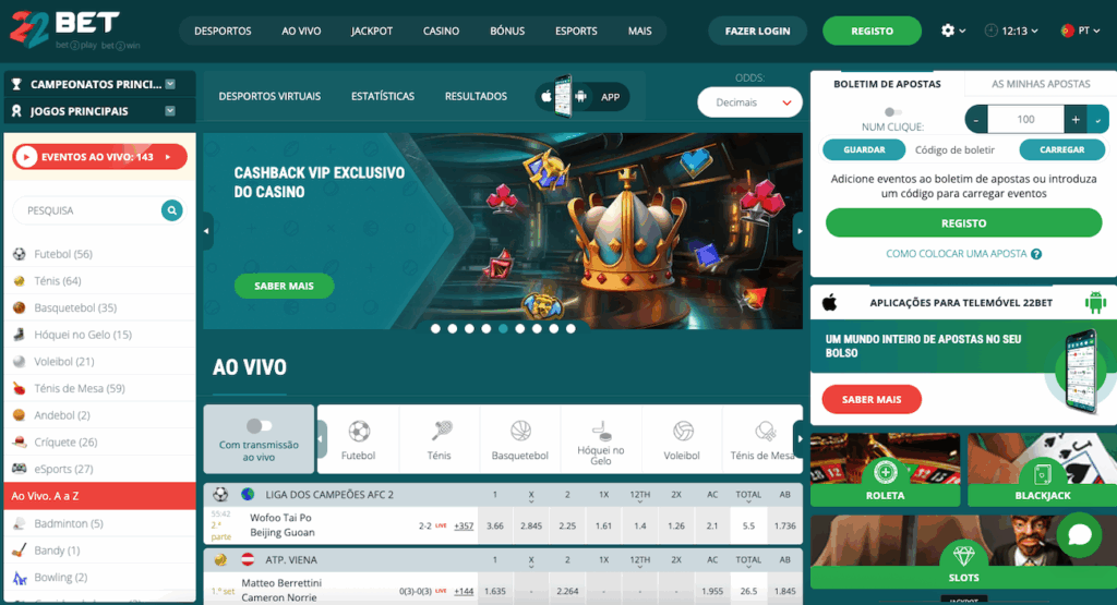 Site da 22Bet
