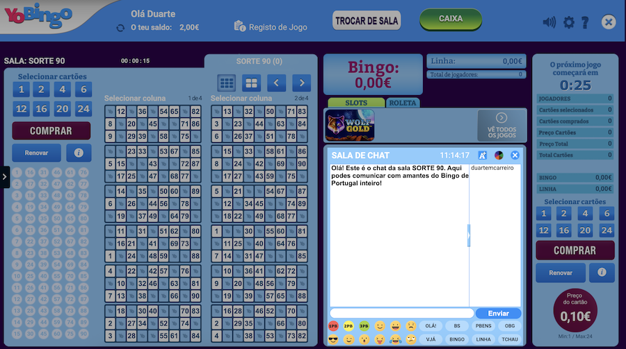 Sala de Chat YoBingo