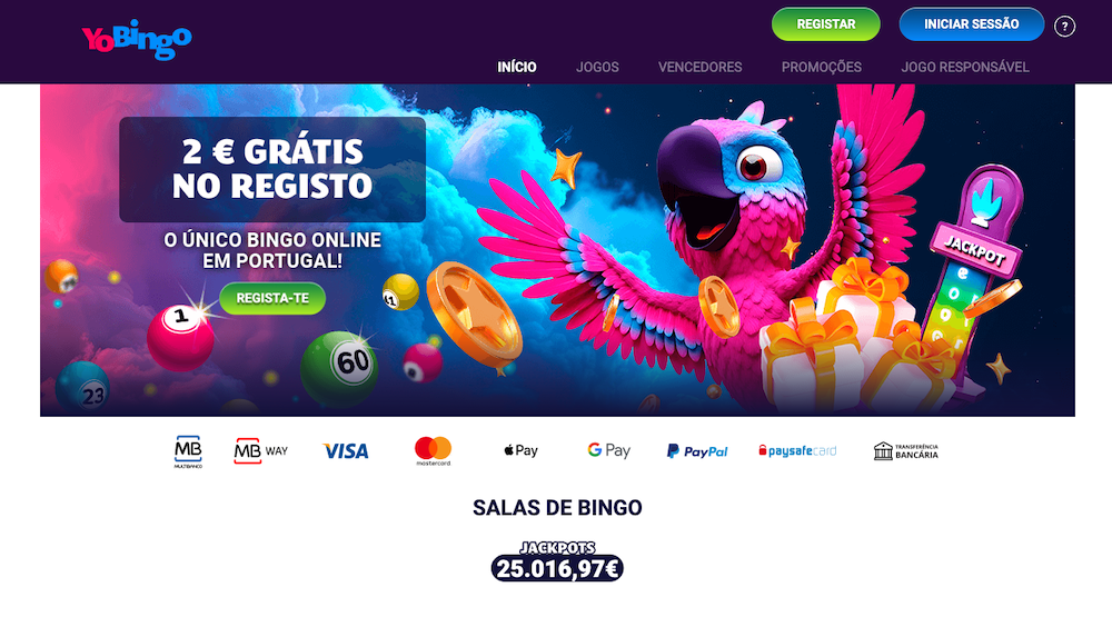 Site YoBingo em Portugal