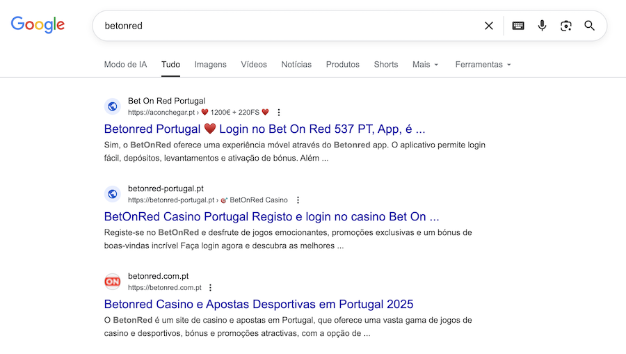 Páginas Falsas BetOnRed