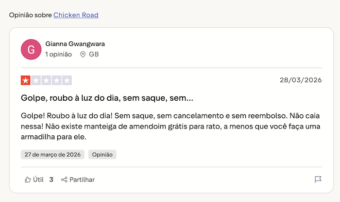 Problemas de levantamentos associados ao Chicken Road