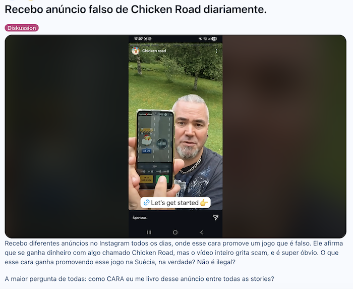 Chicken Road - Publicidade enganosa